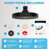 image:imageSparkPod Rain Shower Head 6 Inch Round Egyptian Gold FinishMidnight Black Matte