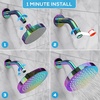 image:imageSparkPod Rain Shower Head 6 Inch Round Egyptian Gold FinishRadiant Rainbow