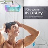 image:imageSparkPod Rain Shower Head 6 Inch Round Egyptian Gold FinishRadiant Rainbow