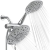 image:imageSparkPod Dual Shower Head  8 High Pressure 55Mode Rain Shower Heads with Handheld Spray Combo  Rainfall Handheld amp Dual Mode  Easy Install 3Way Showerhead with Hose amp Holder Brushed Nickel1 Luxury Polished Chrome  55Mode