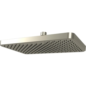 image:imageSparkPod 10 Inch Round Rain Shower Head  Ceiling or Wall Mount Rainfall Shower Head  Large Coverage Showerhead  Brass Ball Joint with 360 Adjustment  1Min Install Elegant Brushed Nickel2  Elegant Brushed Nickel 12 Inch Rectangle