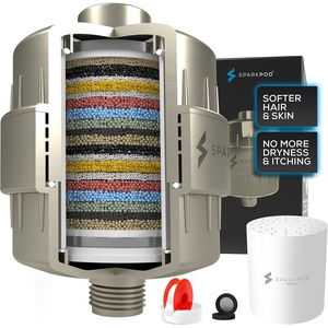 image:imageSparkPod 23Stage Shower Head Filter for Showerheads Polished Chrome2 Elegant Brushed Nickel