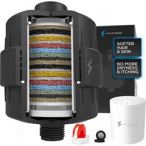 image:imageSparkPod 23Stage Shower Head Filter for Showerheads Polished Chrome3 Midnight Black Matte