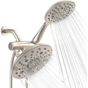 image:imageSparkPod Dual Shower Head  8 High Pressure 55Mode Rain Shower Heads with Handheld Spray Combo  Rainfall Handheld amp Dual Mode  Easy Install 3Way Showerhead with Hose amp Holder Brushed Nickel2 Elegant Brushed Nickel  55Mode