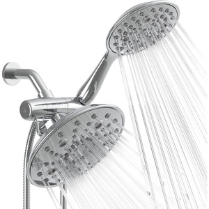image:imageSparkPod Dual Shower Head  8 High Pressure 55Mode Rain Shower Heads with Handheld Spray Combo  Rainfall Handheld amp Dual Mode  Easy Install 3Way Showerhead with Hose amp Holder Brushed Nickel1 Luxury Polished Chrome  55Mode