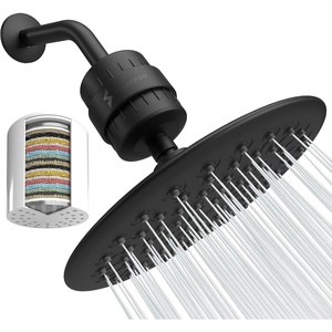 image:imageSparkPod Luxury Filtered Shower Head 23Stage 95 Round Polished Chrome3 Midnight Black Matte 95 Inch
