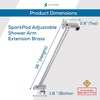 image:imageSparkPod 16 Extension Arm Adjustable Height amp Angle Polished Chrome1  Luxury Polished Chrome