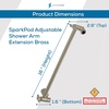 image:imageSparkPod 16 Extension Arm Adjustable Height amp Angle Polished Chrome2  Elegant Brushed Nickel