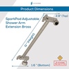 image:imageSparkPod 16 Extension Arm Adjustable Height amp Angle Polished Chrome2  Elegant Brushed Nickel