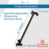 image:imageSparkPod 16 Extension Arm Adjustable Height amp Angle Polished Chrome3  Midnight Black Matte