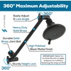 image:imageSparkPod 16 Extension Arm Adjustable Height amp Angle Polished Chrome3  Midnight Black Matte