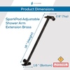 image:imageSparkPod 16 Extension Arm Adjustable Height amp Angle Polished Chrome4  Vintage OilRubbed Bronze