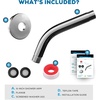 image:imageSparkPod 6 Inch Shower Arm with Flange  Solid Stainless Steel Shower Head Extension Arm WallMounted for Fixed amp Handheld Showerheads  Teflon Tape Included Standard 6 Luxury Polished ChromeChrome Luxury Polished  6 Inch