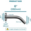 image:imageSparkPod 6 Inch Shower Arm with Flange  Solid Stainless Steel Shower Head Extension Arm WallMounted for Fixed amp Handheld Showerheads  Teflon Tape Included Standard 6 Luxury Polished ChromeChrome Luxury Polished  6 Inch