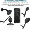 image:imageSparkPod 6 Inch Shower Arm with Flange  Solid Stainless Steel Shower Head Extension Arm WallMounted for Fixed amp Handheld Showerheads  Teflon Tape Included Standard 6 Midnight Black Matte