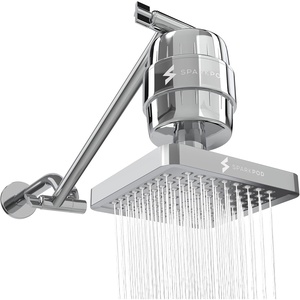 image:imageSparkPod Filtered Shower Head 23Stage 6 Round Polished Chrome1 Luxury Polished Chrome  Square