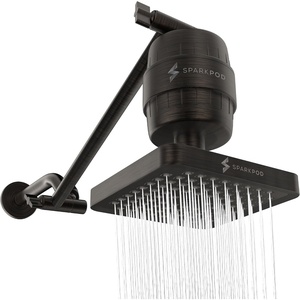 image:imageSparkPod Filtered Shower Head 23Stage 6 Round Polished Chrome4 Vintage OilRubbed Bronze  Square