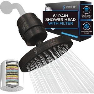 image:imageSparkPod Filtered Shower Head 23Stage 6 Round Polished Chrome4 Vintage OilRubbed Bronze