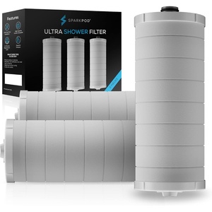 image:imageSparkPod Ultra Shower Filter Cartridge  High Output Shower Head Filter Cartridge Replacement  Unique Filtration Method Removes Up To 95 of Chlorine Heavy Metals Sediments amp Impurities 3 PiecesWhite
