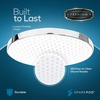 image:imageSparkPod 10 Inch Round Rain Shower Head  Ceiling or Wall Mount Rainfall Shower Head  Large Coverage Showerhead  Brass Ball Joint with 360 Adjustment  1Min Install Chrome and White5  Chrome White 10 Inch Round