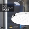 image:imageSparkPod 10 Inch Round Rain Shower Head  Ceiling or Wall Mount Rainfall Shower Head  Large Coverage Showerhead  Brass Ball Joint with 360 Adjustment  1Min Install Chrome and White5  Chrome White 10 Inch Round