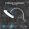 image:imageSparkPod 10 Inch Round Rain Shower Head  Ceiling or Wall Mount Rainfall Shower Head  Large Coverage Showerhead  Brass Ball Joint with 360 Adjustment  1Min Install Chrome and White5  Chrome White 10 Inch Round