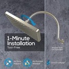 image:imageSparkPod 10 Inch Round Rain Shower Head  Ceiling or Wall Mount Rainfall Shower Head  Large Coverage Showerhead  Brass Ball Joint with 360 Adjustment  1Min Install Chrome and White2  Elegant Brushed Nickel 12 Inch Rectangle