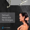 image:imageSparkPod 10 Inch Round Rain Shower Head  Ceiling or Wall Mount Rainfall Shower Head  Large Coverage Showerhead  Brass Ball Joint with 360 Adjustment  1Min Install Chrome and White2  Elegant Brushed Nickel 10 Inch Round