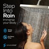 image:imageSparkPod 10 Inch Round Rain Shower Head  Ceiling or Wall Mount Rainfall Shower Head  Large Coverage Showerhead  Brass Ball Joint with 360 Adjustment  1Min Install Chrome and White2  Elegant Brushed Nickel 12 Inch Rectangle