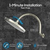 image:imageSparkPod 10 Inch Round Rain Shower Head  Ceiling or Wall Mount Rainfall Shower Head  Large Coverage Showerhead  Brass Ball Joint with 360 Adjustment  1Min Install Chrome and White2  Elegant Brushed Nickel 10 Inch Round