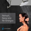 image:imageSparkPod 10 Inch Round Rain Shower Head  Ceiling or Wall Mount Rainfall Shower Head  Large Coverage Showerhead  Brass Ball Joint with 360 Adjustment  1Min Install Chrome and White5  Chrome White 10 Inch Round