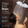 image:imageSparkPod 10 Inch Round Rain Shower Head  Ceiling or Wall Mount Rainfall Shower Head  Large Coverage Showerhead  Brass Ball Joint with 360 Adjustment  1Min Install Chrome and White5  Chrome White 10 Inch Round
