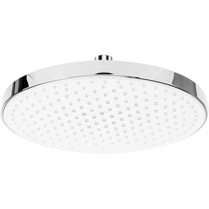 image:imageSparkPod 10 Inch Round Rain Shower Head  Ceiling or Wall Mount Rainfall Shower Head  Large Coverage Showerhead  Brass Ball Joint with 360 Adjustment  1Min Install Chrome and White5  Chrome White 10 Inch Round