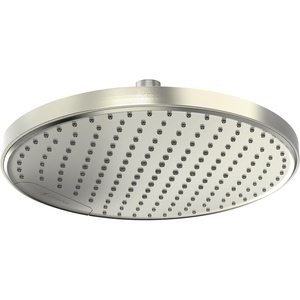 image:imageSparkPod 10 Inch Round Rain Shower Head  Ceiling or Wall Mount Rainfall Shower Head  Large Coverage Showerhead  Brass Ball Joint with 360 Adjustment  1Min Install Chrome and White2  Elegant Brushed Nickel 10 Inch Round