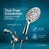 image:imageSparkPod 6 Spray Setting High Pressure Hand Held Shower Head  6 Wide Angle Handheld Shower Head Set with Brass Swivel Ball Bracket and 70 Inch Long Hose  Luxury Design Luxury Polished Chrome1 Luxury Polished Chrome