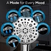 image:imageSparkPod 6 Spray Setting High Pressure Hand Held Shower Head  6 Wide Angle Handheld Shower Head Set with Brass Swivel Ball Bracket and 70 Inch Long Hose  Luxury Design Luxury Polished Chrome1 Luxury Polished Chrome