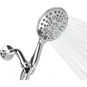 image:imageSparkPod 6 Spray Setting High Pressure Hand Held Shower Head  6 Wide Angle Handheld Shower Head Set with Brass Swivel Ball Bracket and 70 Inch Long Hose  Luxury Design Luxury Polished Chrome1 Luxury Polished Chrome