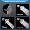 image:imageSparkPod High Pressure 3Function Rain Shower Head  Luxury Modern Look  375 Wide Angle Rainfall Showerhead  No Hassle Toolless 1Min Installation Polished Brass  Rainfall Shower Head