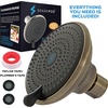 image:imageSparkPod High Pressure 3Function Rain Shower Head  Luxury Modern Look  375 Wide Angle Rainfall Showerhead  No Hassle Toolless 1Min Installation Polished Brass  Rainfall Shower Head