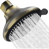 image:imageSparkPod High Pressure 3Function Rain Shower Head  Luxury Modern Look  375 Wide Angle Rainfall Showerhead  No Hassle Toolless 1Min Installation Polished Brass  Rainfall Shower Head